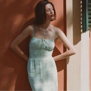 Rouje Cassandre Dress in Fleurette Menthol